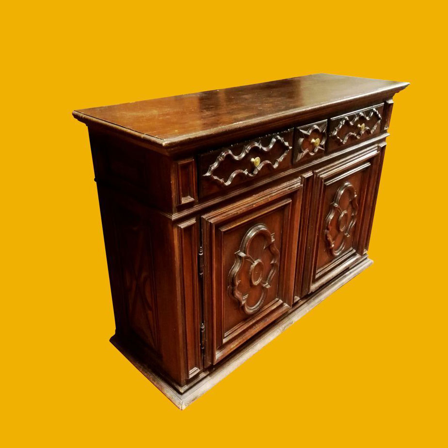 CREDENZA PIEMONTESE IN NOCE DEL 600